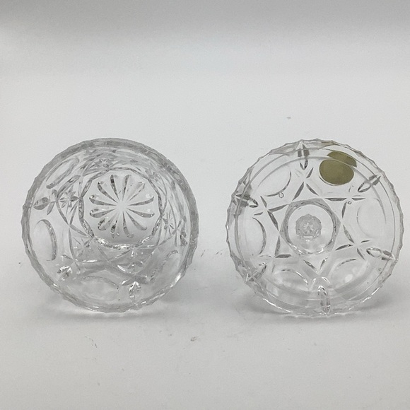 Vintage Leonard Handmade Lead Crystal Covered Sugar, Creamer and Tray Set - Picture 9 of 16